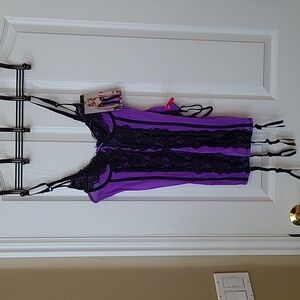 Purple and black chemise